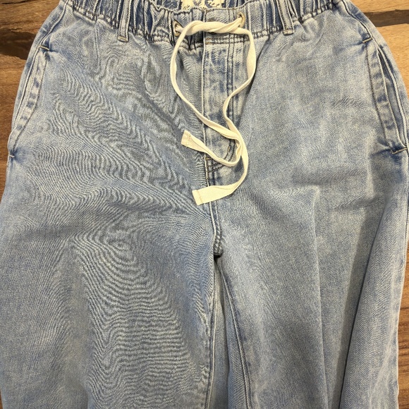 Free People, We The Free Clover Wide Let Solid Pants, XS, Whimsy Blue - Picture 2 of 4